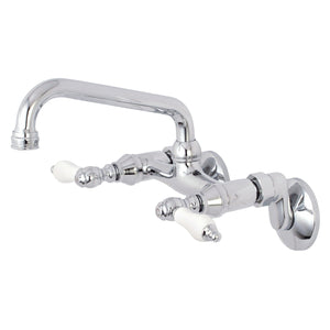 Kingston Two-Handle 2-Hole Wall Mount Kitchen Faucet