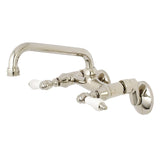 Kingston Two-Handle 2-Hole Wall Mount Kitchen Faucet