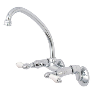 Kingston Two-Handle 2-Hole Wall Mount Kitchen Faucet