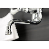 Kingston Double-Handle 2-Hole Wall Mount Bathroom Faucet