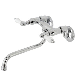 Kingston Double-Handle 2-Hole Wall Mount Bathroom Faucet