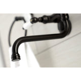 Kingston Double-Handle 2-Hole Wall Mount Bathroom Faucet