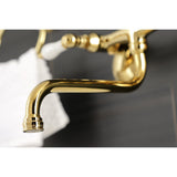 Kingston Double-Handle 2-Hole Wall Mount Bathroom Faucet