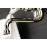 Kingston Double-Handle 2-Hole Wall Mount Bathroom Faucet