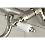 Kingston Double-Handle 2-Hole Wall Mount Bathroom Faucet