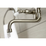 Kingston Double-Handle 2-Hole Wall Mount Bathroom Faucet