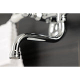 Kingston Double-Handle 2-Hole Wall Mount Bathroom Faucet