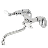 Kingston Double-Handle 2-Hole Wall Mount Bathroom Faucet