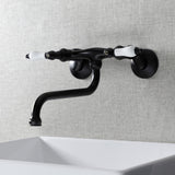 Kingston Double-Handle 2-Hole Wall Mount Bathroom Faucet