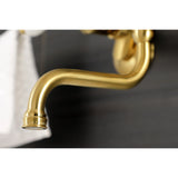 Kingston Double-Handle 2-Hole Wall Mount Bathroom Faucet