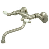 Kingston Double-Handle 2-Hole Wall Mount Bathroom Faucet