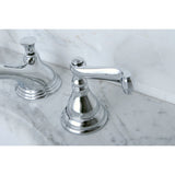 Royale Two-Handle 3-Hole Deck Mount Widespread Bathroom Faucet with Brass Pop-Up Drain