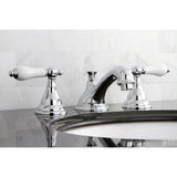 Royale Two-Handle 3-Hole Deck Mount Widespread Bathroom Faucet with Brass Pop-Up Drain