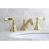 Royale Two-Handle 3-Hole Deck Mount Widespread Bathroom Faucet with Brass Pop-Up Drain