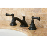 Royale Two-Handle 3-Hole Deck Mount Widespread Bathroom Faucet with Brass Pop-Up Drain