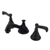 Royale Two-Handle 3-Hole Deck Mount Widespread Bathroom Faucet with Brass Pop-Up Drain