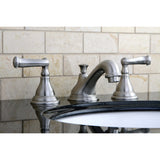 Royale Two-Handle 3-Hole Deck Mount Widespread Bathroom Faucet with Brass Pop-Up Drain