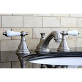 Royale Two-Handle 3-Hole Deck Mount Widespread Bathroom Faucet with Brass Pop-Up Drain