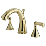 Royale Two-Handle 3-Hole Deck Mount Widespread Bathroom Faucet with Brass Pop-Up Drain