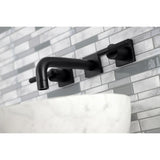 Kaiser Double-Handle 3-Hole Wall Mount Bathroom Faucet