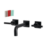 Kaiser Double-Handle 3-Hole Wall Mount Bathroom Faucet