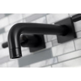 Manhattan Double-Handle 3-Hole Wall Mount Bathroom Faucet