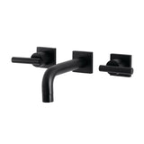 Manhattan Double-Handle 3-Hole Wall Mount Bathroom Faucet