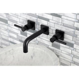 Concord Double-Handle 3-Hole Wall Mount Bathroom Faucet