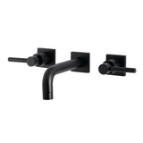 Concord Double-Handle 3-Hole Wall Mount Bathroom Faucet