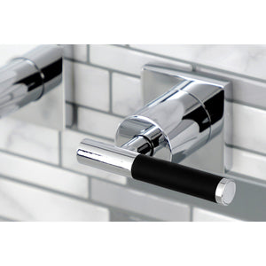 Kaiser Double-Handle 3-Hole Wall Mount Bathroom Faucet