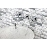 Kaiser Double-Handle 3-Hole Wall Mount Bathroom Faucet