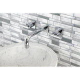 Manhattan Double-Handle 3-Hole Wall Mount Bathroom Faucet