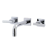 Manhattan Double-Handle 3-Hole Wall Mount Bathroom Faucet