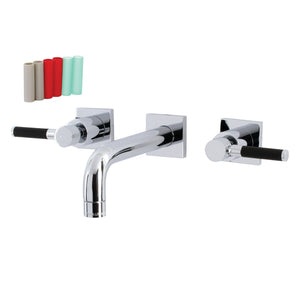 Kaiser Double-Handle 3-Hole Wall Mount Bathroom Faucet