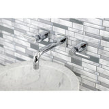 Concord Double-Handle 3-Hole Wall Mount Bathroom Faucet