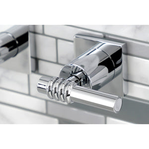 Milano Double-Handle 3-Hole Wall Mount Bathroom Faucet