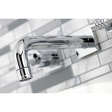 Milano Double-Handle 3-Hole Wall Mount Bathroom Faucet