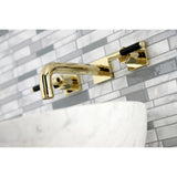 Kaiser Double-Handle 3-Hole Wall Mount Bathroom Faucet