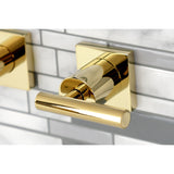 Manhattan Double-Handle 3-Hole Wall Mount Bathroom Faucet