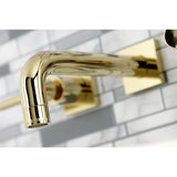 Concord Double-Handle 3-Hole Wall Mount Bathroom Faucet