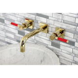 Concord Double-Handle 3-Hole Wall Mount Bathroom Faucet