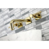 Concord Double-Handle 3-Hole Wall Mount Bathroom Faucet