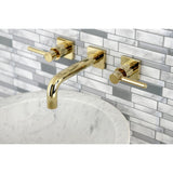 Concord Double-Handle 3-Hole Wall Mount Bathroom Faucet