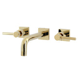 Concord Double-Handle 3-Hole Wall Mount Bathroom Faucet