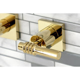 Milano Double-Handle 3-Hole Wall Mount Bathroom Faucet