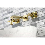 Milano Double-Handle 3-Hole Wall Mount Bathroom Faucet