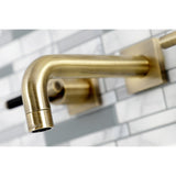 Kaiser Double-Handle 3-Hole Wall Mount Bathroom Faucet