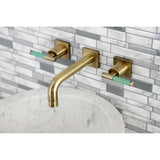 Kaiser Double-Handle 3-Hole Wall Mount Bathroom Faucet