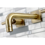 Manhattan Double-Handle 3-Hole Wall Mount Bathroom Faucet