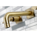 Concord Double-Handle 3-Hole Wall Mount Bathroom Faucet